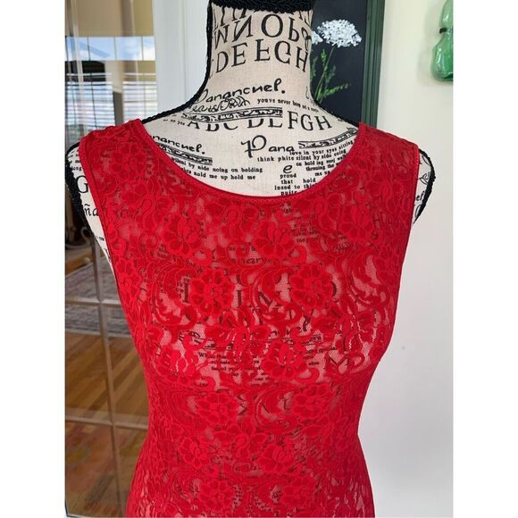 Cabernet Red Lace Body Suit - Picture 6 of 11